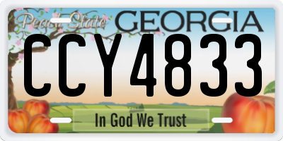 GA license plate CCY4833