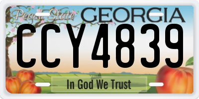 GA license plate CCY4839