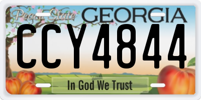 GA license plate CCY4844