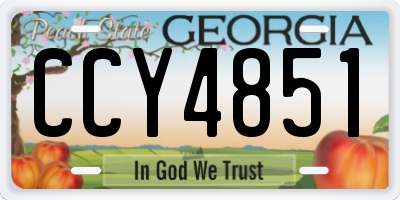 GA license plate CCY4851