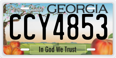 GA license plate CCY4853