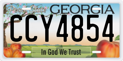 GA license plate CCY4854