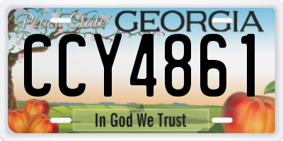 GA license plate CCY4861