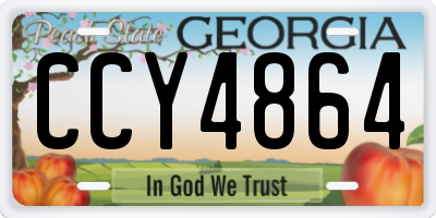 GA license plate CCY4864
