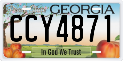 GA license plate CCY4871