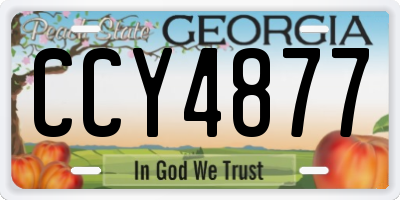 GA license plate CCY4877