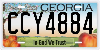 GA license plate CCY4884