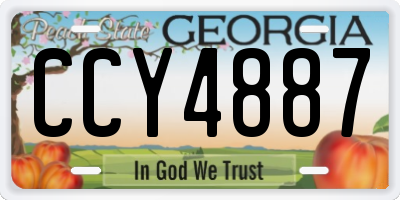 GA license plate CCY4887