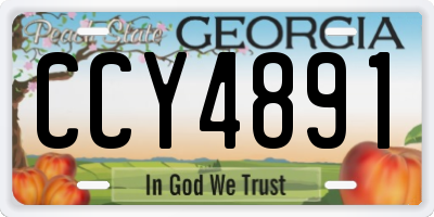 GA license plate CCY4891