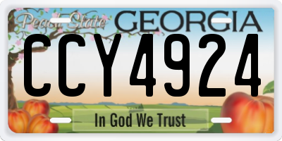 GA license plate CCY4924