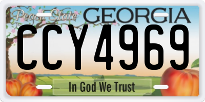 GA license plate CCY4969
