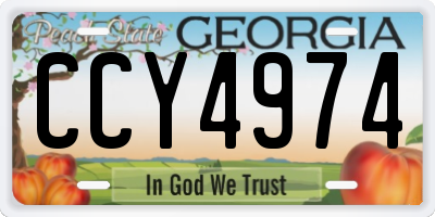 GA license plate CCY4974