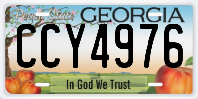 GA license plate CCY4976