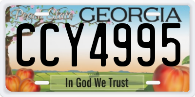 GA license plate CCY4995