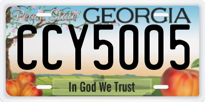GA license plate CCY5005