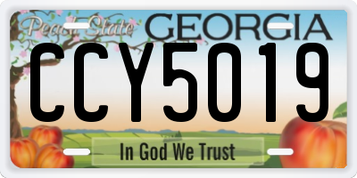 GA license plate CCY5019
