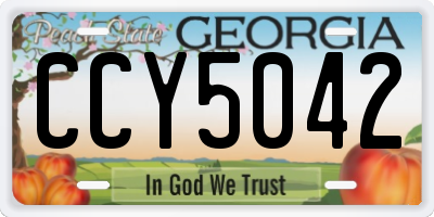 GA license plate CCY5042
