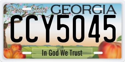 GA license plate CCY5045