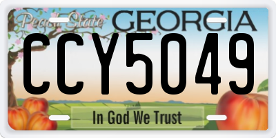 GA license plate CCY5049