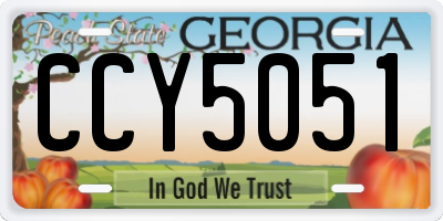 GA license plate CCY5051