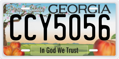 GA license plate CCY5056