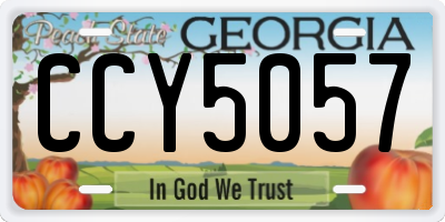 GA license plate CCY5057