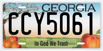 GA license plate CCY5061