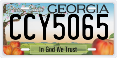 GA license plate CCY5065