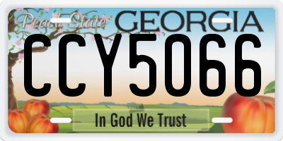 GA license plate CCY5066