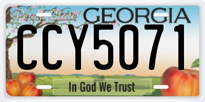 GA license plate CCY5071