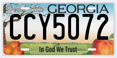 GA license plate CCY5072