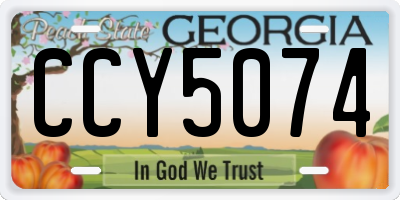 GA license plate CCY5074