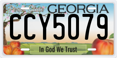 GA license plate CCY5079