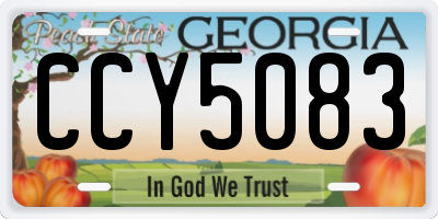 GA license plate CCY5083