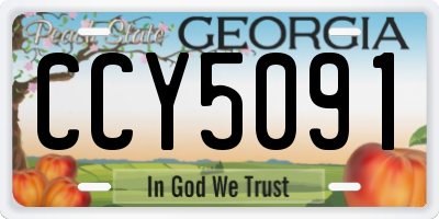 GA license plate CCY5091