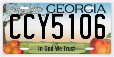 GA license plate CCY5106