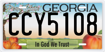 GA license plate CCY5108