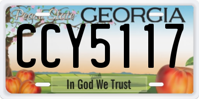 GA license plate CCY5117