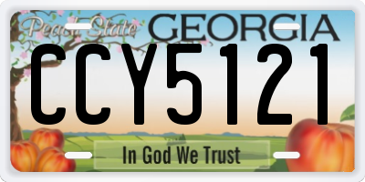 GA license plate CCY5121
