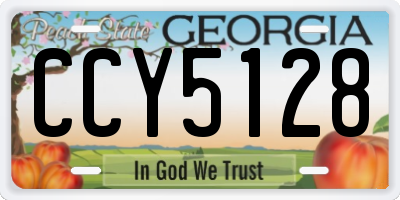 GA license plate CCY5128