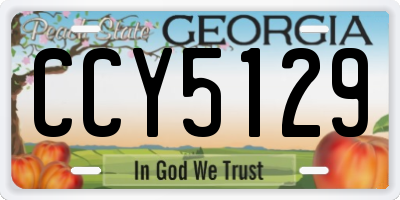 GA license plate CCY5129
