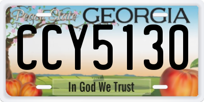GA license plate CCY5130
