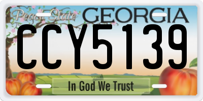 GA license plate CCY5139
