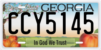 GA license plate CCY5145
