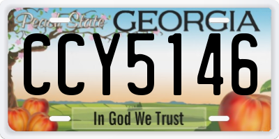 GA license plate CCY5146