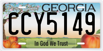 GA license plate CCY5149