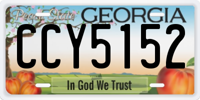 GA license plate CCY5152