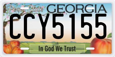 GA license plate CCY5155