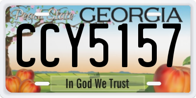 GA license plate CCY5157