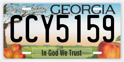 GA license plate CCY5159